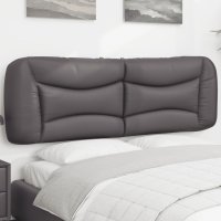 vidaXL Kopfteil-Kissen Grau 160 cm Kunstleder