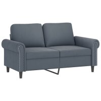 vidaXL 2-Sitzer-Sofa Dunkelgrau 120 cm Samt