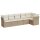 vidaXL 6-tlg. Garten-Sofagarnitur mit Kissen Beige Poly Rattan