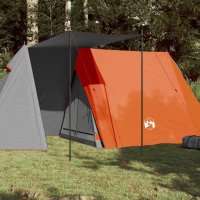 vidaXL Campingzelt 3 Personen Grau & Orange...