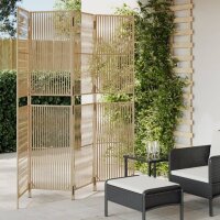 vidaXL Paravent 4-tlg. Beige Poly Rattan