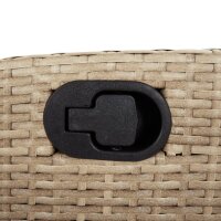 vidaXL Gartensessel mit Kissen Verstellbar Beige Poly Rattan