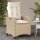 vidaXL Gartensessel mit Kissen Verstellbar Beige Poly Rattan