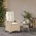 vidaXL Gartensessel mit Kissen Verstellbar Beige Poly Rattan