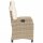 vidaXL Gartensessel mit Kissen Verstellbar Beige Poly Rattan