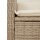 vidaXL Gartensessel mit Kissen Verstellbar Beige Poly Rattan