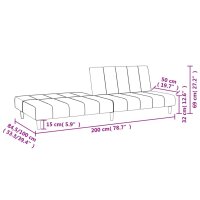 vidaXL Schlafsofa 2-Sitzer Blau Samt