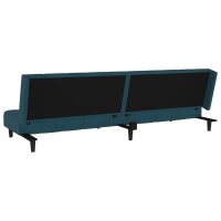 vidaXL Schlafsofa 2-Sitzer Blau Samt