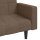 vidaXL Schlafsofa 2-Sitzer mit 2 Kissen Taupe Stoff