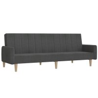vidaXL Schlafsofa 2-Sitzer Dunkelgrau Stoff