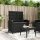 vidaXL Gartenbank Verstellbar mit Kissen Schwarz Poly Rattan