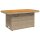 vidaXL Gartentisch Beige 90x55x71 cm Poly Rattan und Akazienholz