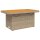 vidaXL Gartentisch Beige 90x55x71 cm Poly Rattan und Akazienholz