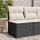 vidaXL Gartensofa ohne Armlehnen mit Kissen Schwarz Poly Rattan