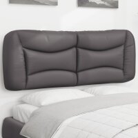 vidaXL Kopfteil-Kissen Grau 140 cm Kunstleder