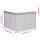 vidaXL Gartenhocker mit Kissen Grau 55x55x37 cm Poly Rattan