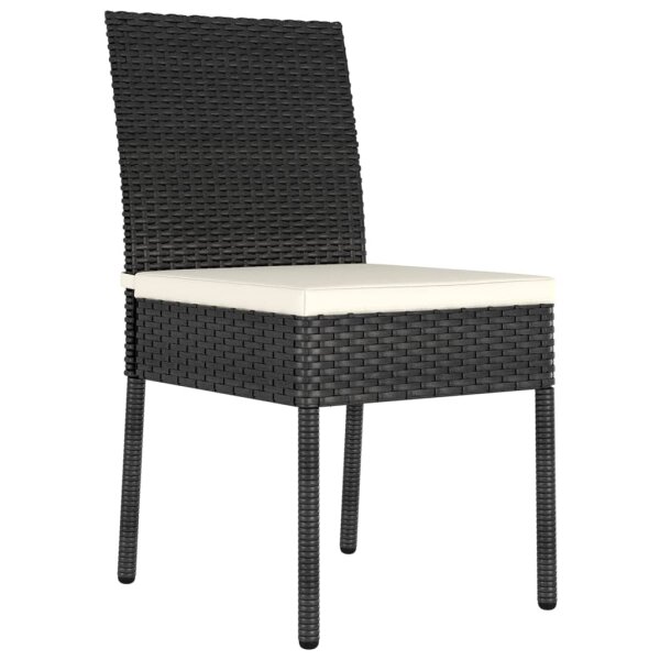 vidaXL Garten-Essst&uuml;hle 2 Stk. Poly Rattan Schwarz