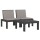 vidaXL 3-tlg. Garten-Lounge-Set mit Kissen Anthrazit PP