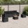 vidaXL 7-tlg. Garten-Sofagarnitur mit Kissen Schwarz Poly Rattan