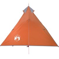vidaXL Campingzelt 1 Person Grau & Orange 255x153x130 cm 185T Taft