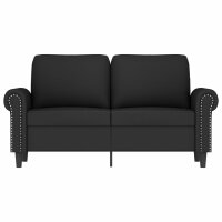 vidaXL 2-Sitzer-Sofa Schwarz 120 cm Samt