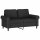 vidaXL 2-Sitzer-Sofa Schwarz 120 cm Samt