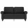 vidaXL 2-Sitzer-Sofa Schwarz 120 cm Samt