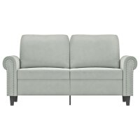 vidaXL 2-Sitzer-Sofa Hellgrau 120 cm Samt