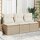 vidaXL Gartensofa mit Kissen 3-Sitzer Beige Poly Rattan