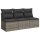 vidaXL Gartensofa mit Kissen 3-Sitzer Grau Poly Rattan