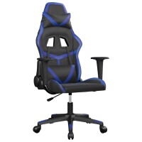 vidaXL Gaming-Stuhl Schwarz und Blau Kunstleder