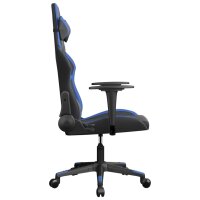 vidaXL Gaming-Stuhl Schwarz und Blau Kunstleder