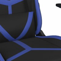 vidaXL Gaming-Stuhl Schwarz und Blau Kunstleder