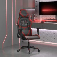 vidaXL Gaming-Stuhl Schwarz und Weinrot Kunstleder