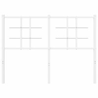vidaXL Kopfteil Metall Weiß 120 cm