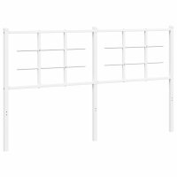 vidaXL Kopfteil Metall Weiß 160 cm