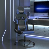 vidaXL Gaming-Stuhl mit Massagefunktion Schwarz und Blau...