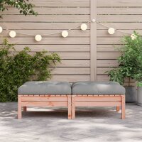 vidaXL Gartenhocker mit Kissen 2 Stk. Massivholz Douglasie