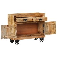 vidaXL Sideboard 80x30x65 cm Massives Raues Mangoholz