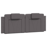 vidaXL Kopfteil-Kissen Grau 120 cm Kunstleder