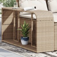 vidaXL Outdoor-Regale 2 Stk. Beige Poly Rattan