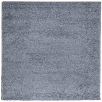 vidaXL Teppich Shaggy Hochflor Modern Blau 120x120 cm