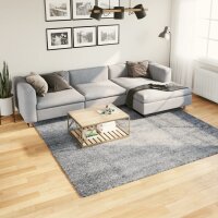 vidaXL Teppich Shaggy Hochflor Modern Blau 240x240 cm