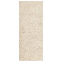 vidaXL Teppich Shaggy Hochflor Modern Golden 80x200 cm