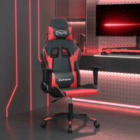 vidaXL Gaming-Stuhl mit Massagefunktion Schwarz und Rot Kunstleder