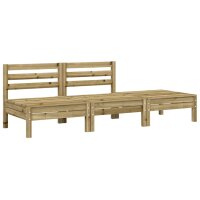 vidaXL Gartensofa 3-Sitzer Kiefernholz Impr&auml;gniert