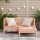 vidaXL Gartensofa 2-Sitzer mit Hocker Massivholz Douglasie