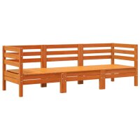 vidaXL Gartensofa 3-Sitzer Wachsbraun Massivholz Kiefer