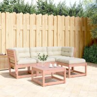 vidaXL 4-tlg. Garten-Lounge-Set mit Kissen Massivholz...