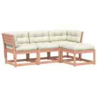 vidaXL 4-tlg. Garten-Lounge-Set mit Kissen Massivholz...